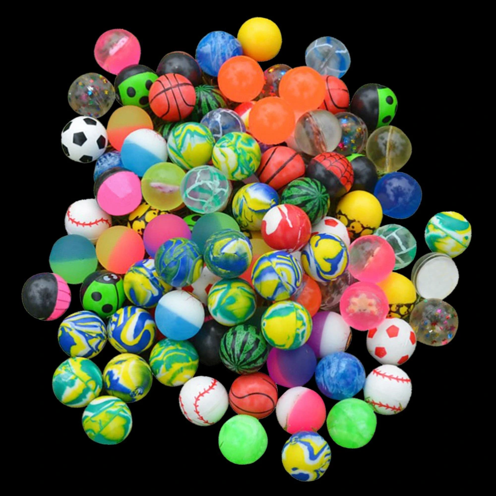 40pcs Rubber Bouncy Balls Assorted High Bouncing Balls Novelty Party Favors Toys for Kids (Random Style)