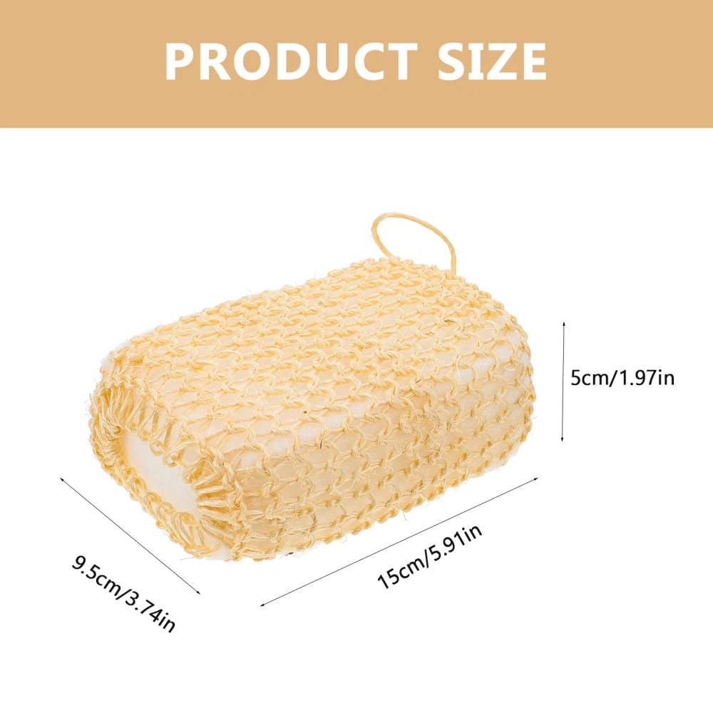 2Pcs Natural Exfoliating Sisal Sponge Brush Exfoliating Body Scrubbers for Home