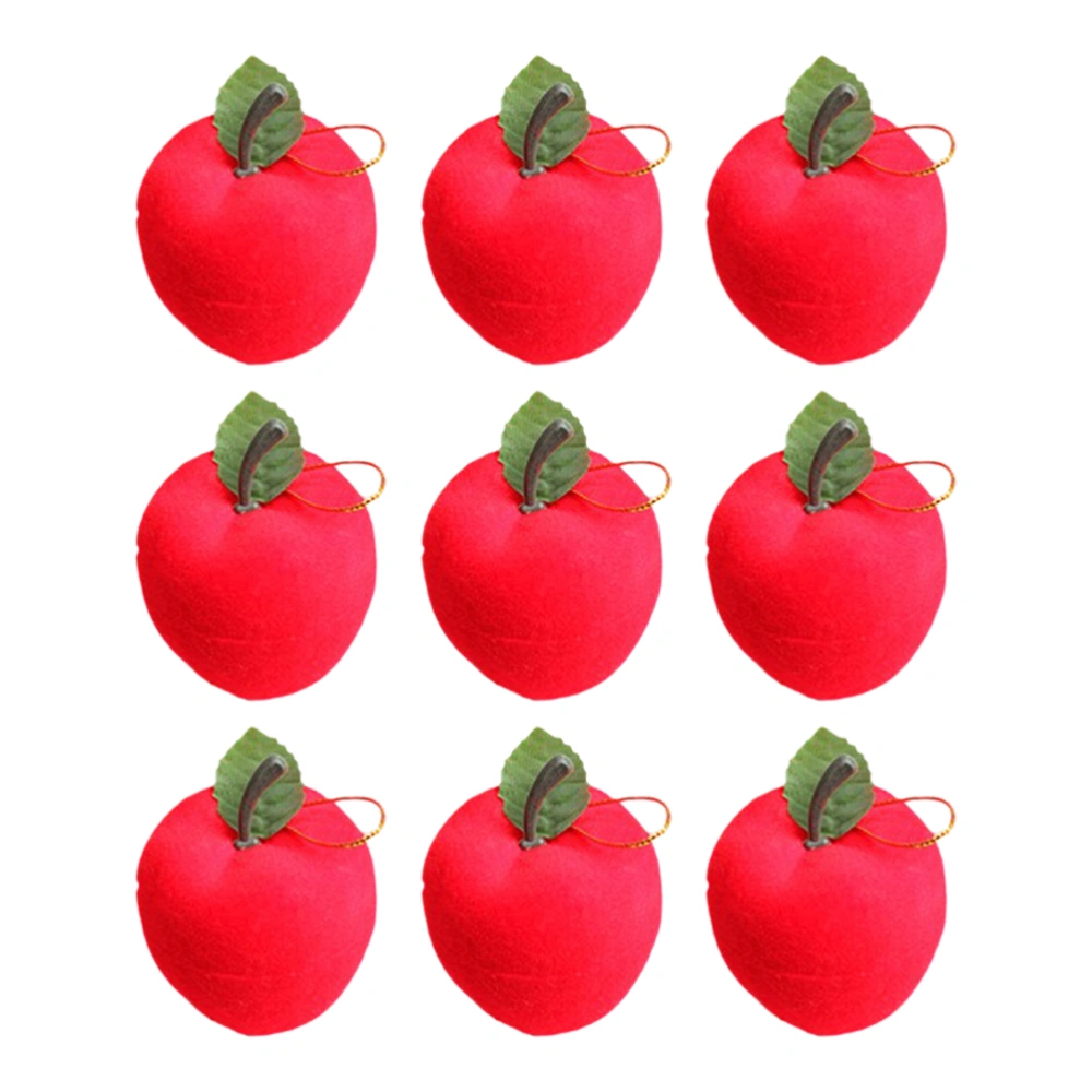 48pcs Christmas Ornaments Hanging Creative Red Apples Pendant Lifelike Apples Decor Christmas Tree Hanging Pendant Decorative Props