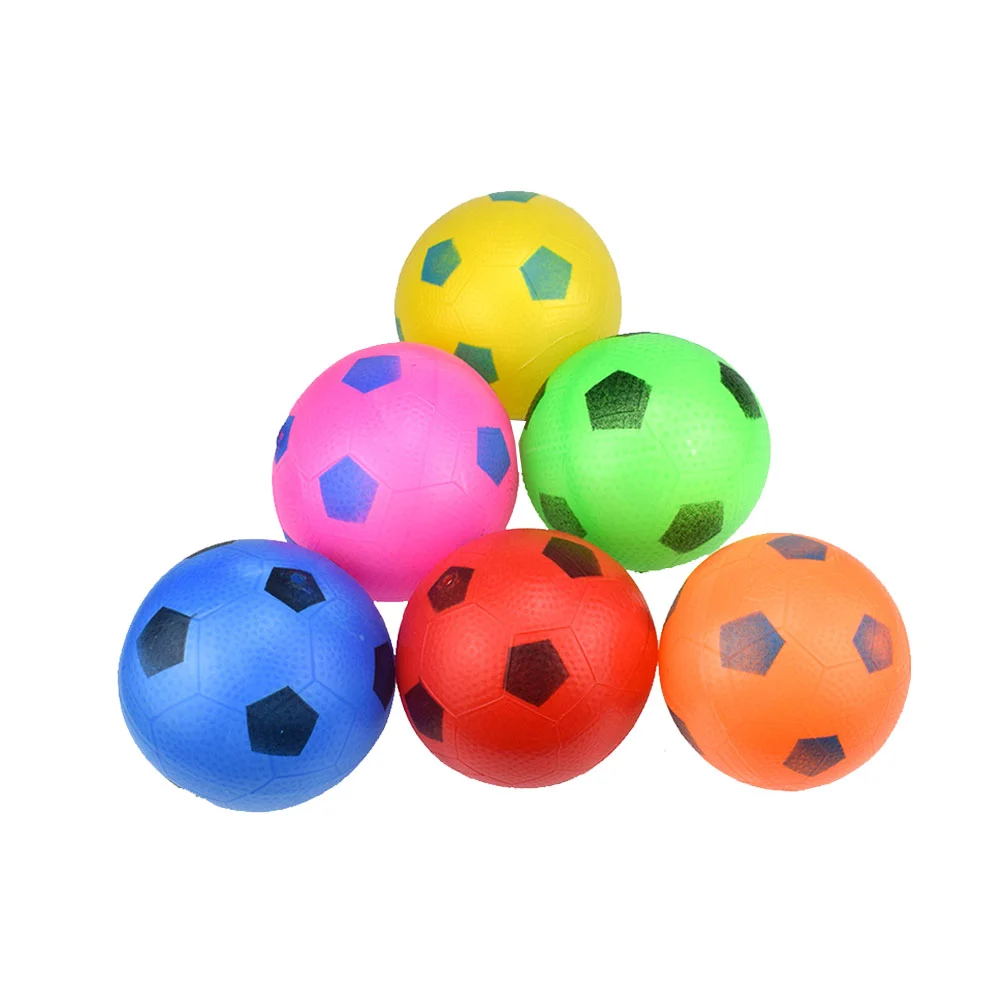 9Pcs Kids Inflatable Soccers Toys Multi-color Plastic Footballs Toys Funny Indoor Outdoor Game Toys (Random Color)