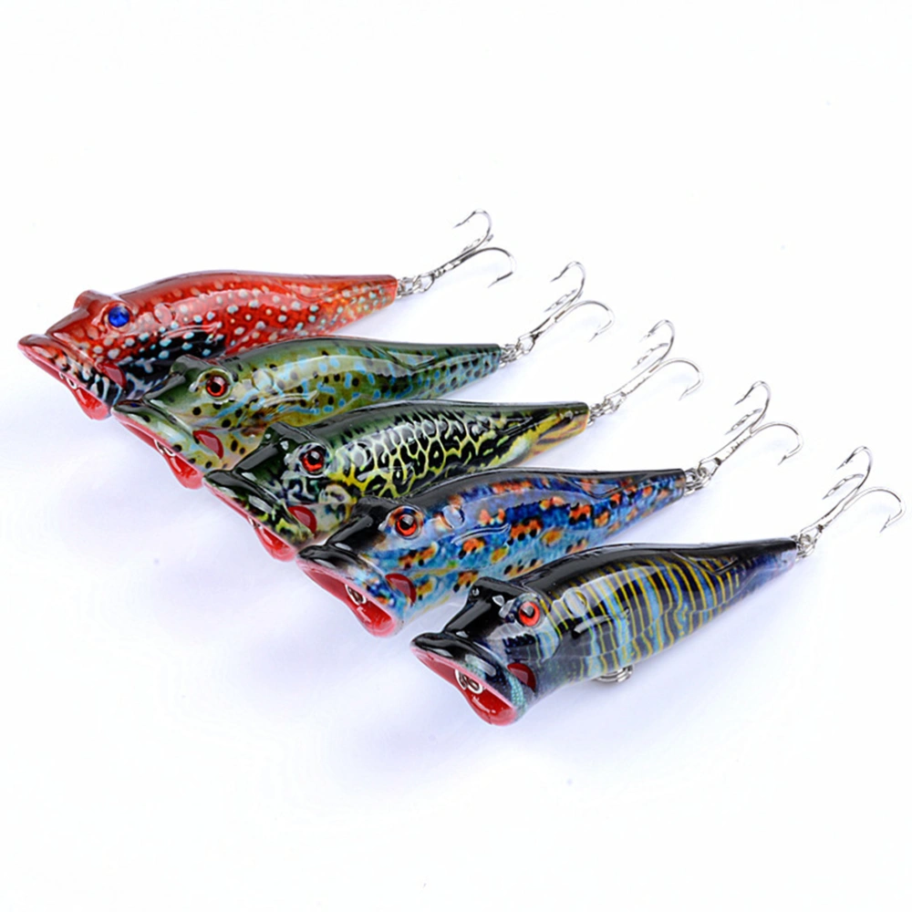 4PCS 12.4g 8CM Life-Like Swimbait Plastic Large Mouth Fish Baits Artificial Lures Fishing Supplies for Fresh Water Salt Water (color-1)