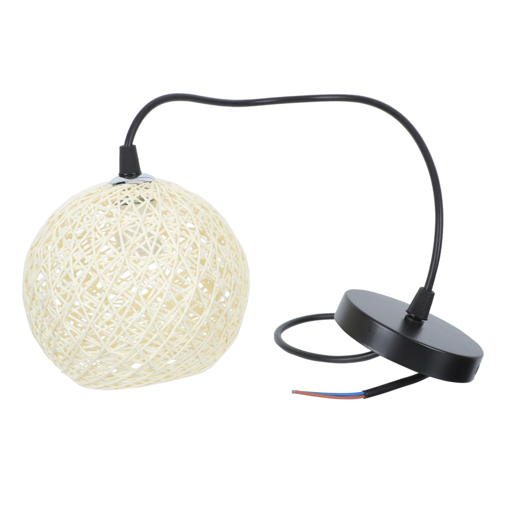 1pc Indoor Ceiling Lamp Rattan Weaving Ball Hanging Light Room Lamp Adornment