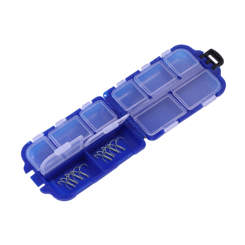 10 Grids Hook Box Storage Accessories Box Fishing Hooks Plastic Carry Swivels Beads Sleeves Stoppers Accessories