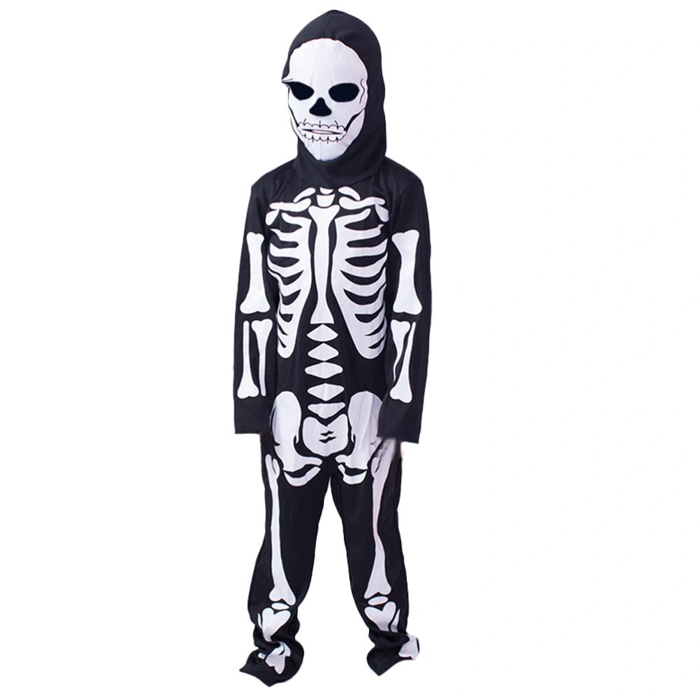 1 Set Halloween Horrible Skeleton Cosplay Costume for Kids Children (M)