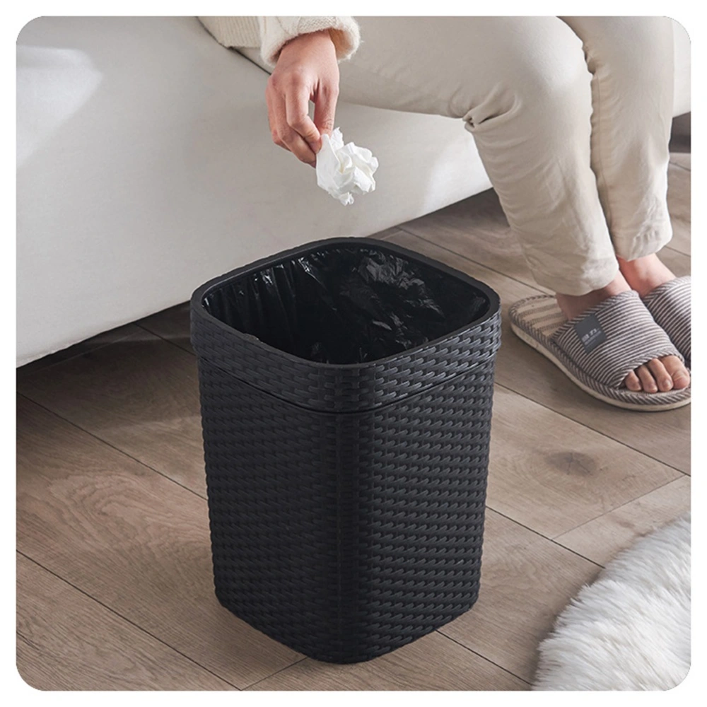 Household Trash Can Large Capacity Waste Can Plastic Garbage Container Office Trash Bin