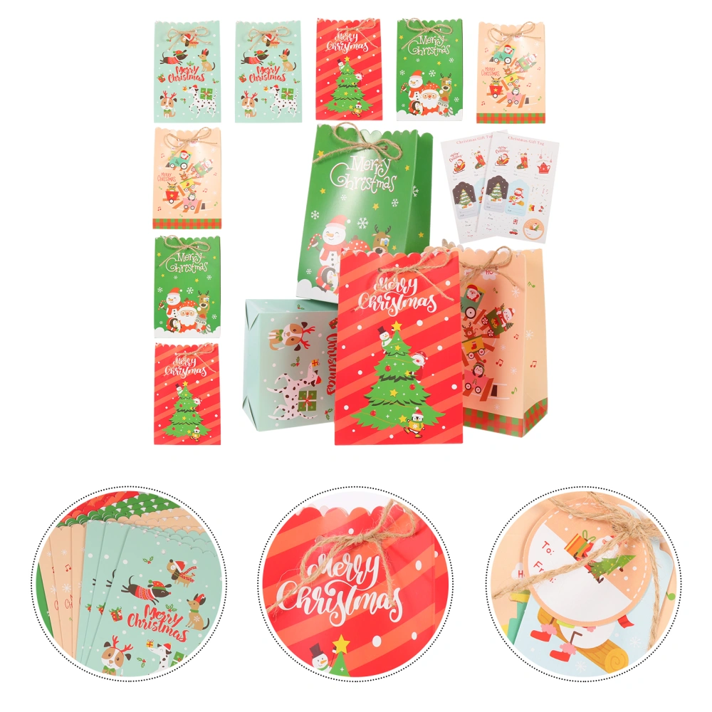 1 Set Christmas Candy Boxes Paper Candy Holders Paper Cookie Boxes Xmas Gift