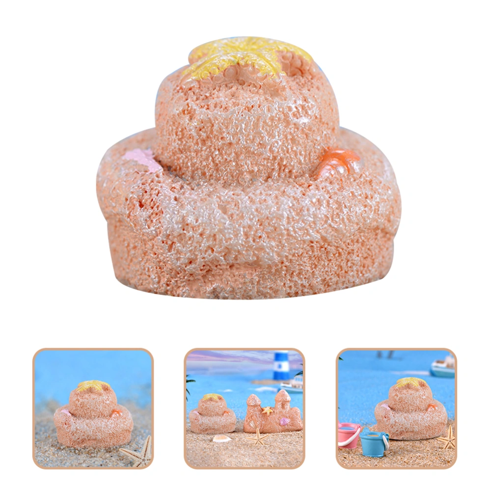 6pcs Micro Landscape Ornament Sand Beach Decoration Resin Crafts Decoration Random Style