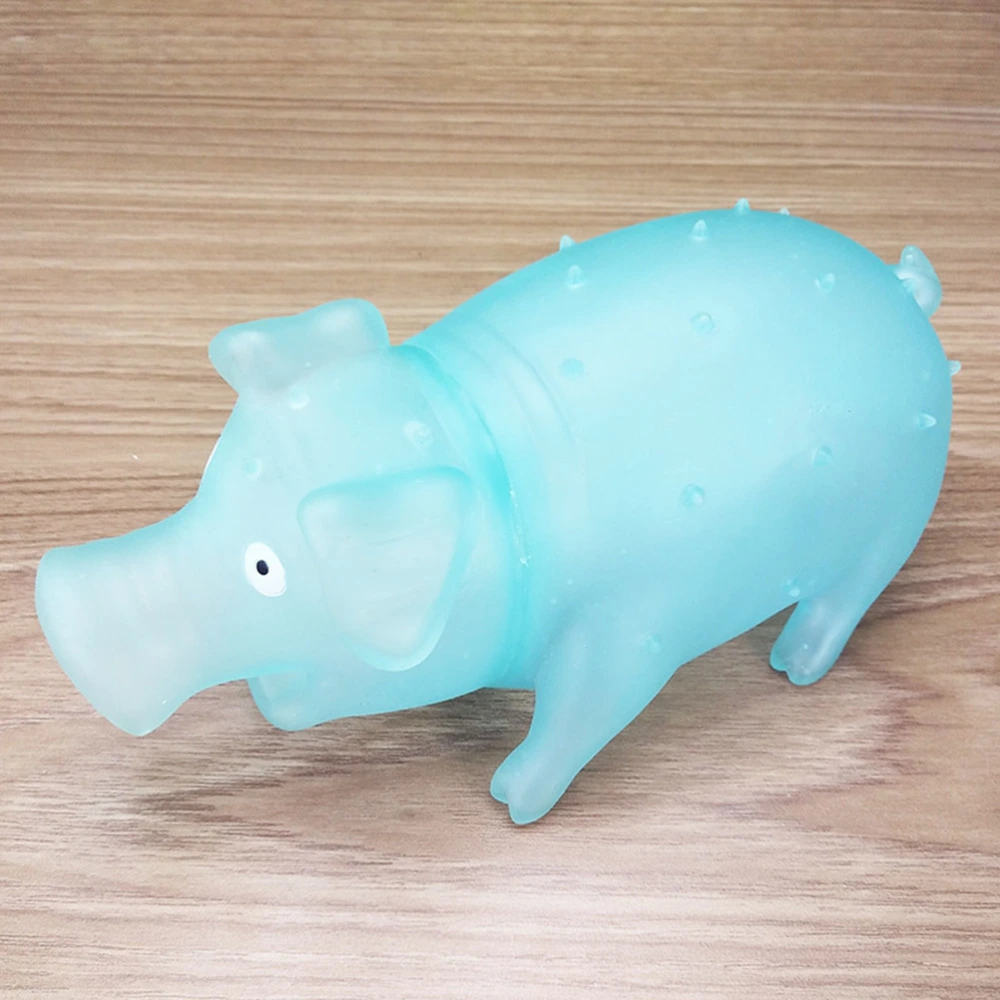 Squeeze Glow Screaming Pig Squeaking Pig Pet Toys Creative Tricky Toys Size L (Random)