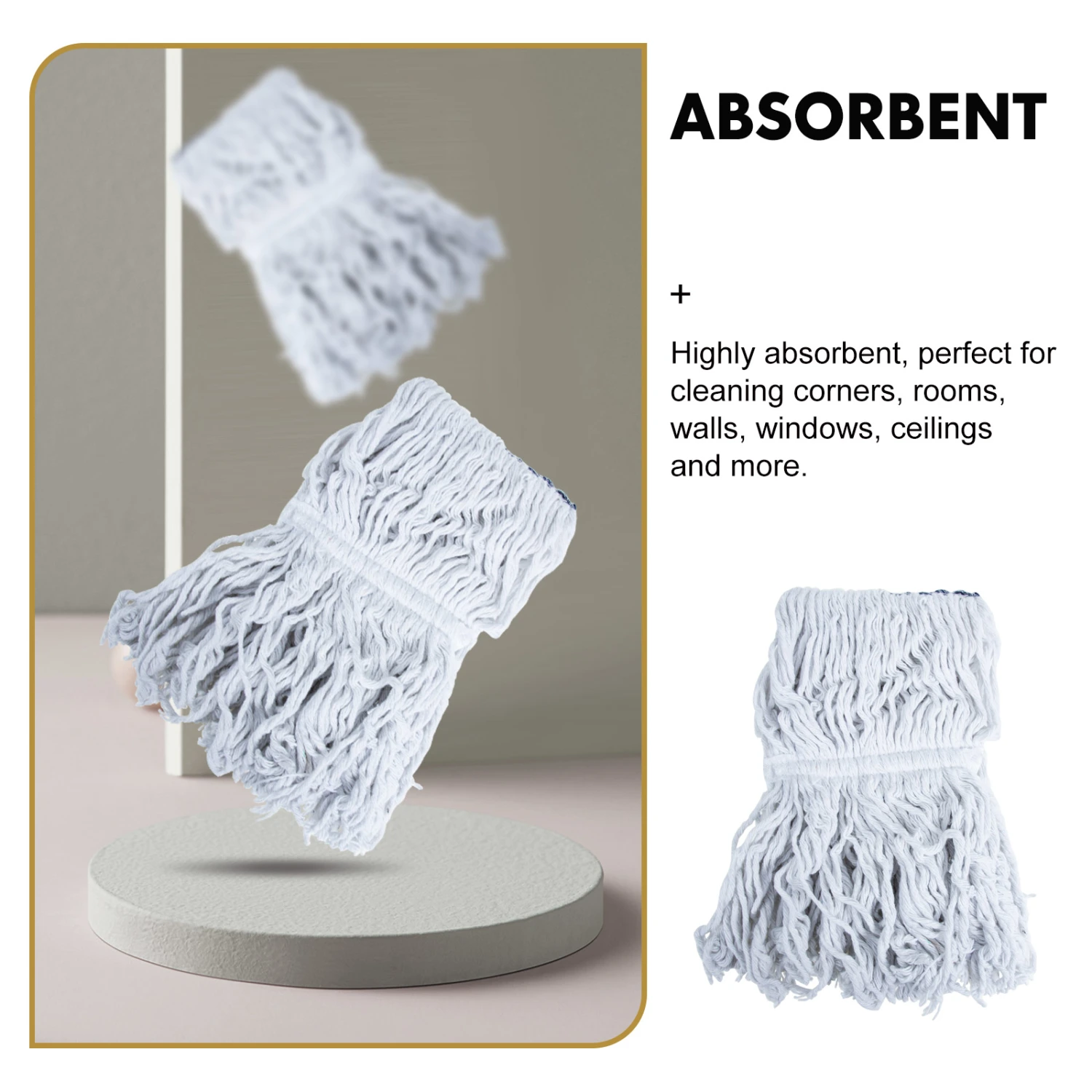 Mop Cloth Water Absorption Mop Head Mop Cleaning Accessories Removable Mop Head