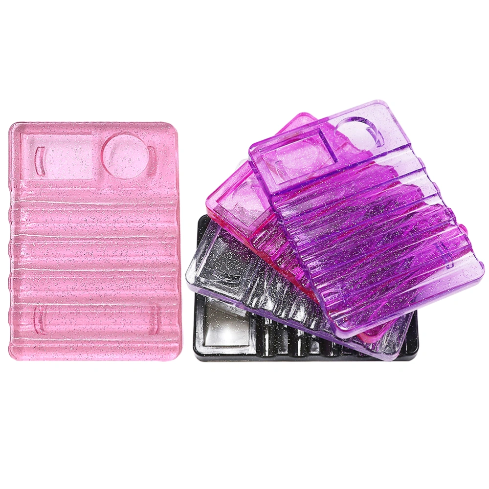 5PCS Acrylic Penholder Case Nail Brush Display Stand Manicure Brush Storage Rack Transparent Crystal Pen Holder for Home Salon Use (Purple+Pink+Rosy+Transparent+Black)