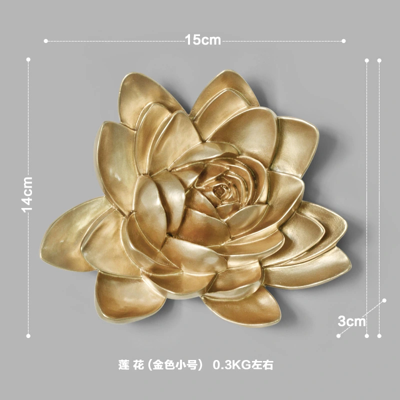 Flower Wall Decor 3D Resin Lotus Wall Hanging Decor Flower Wall Art Decor for Bedroom Living Room