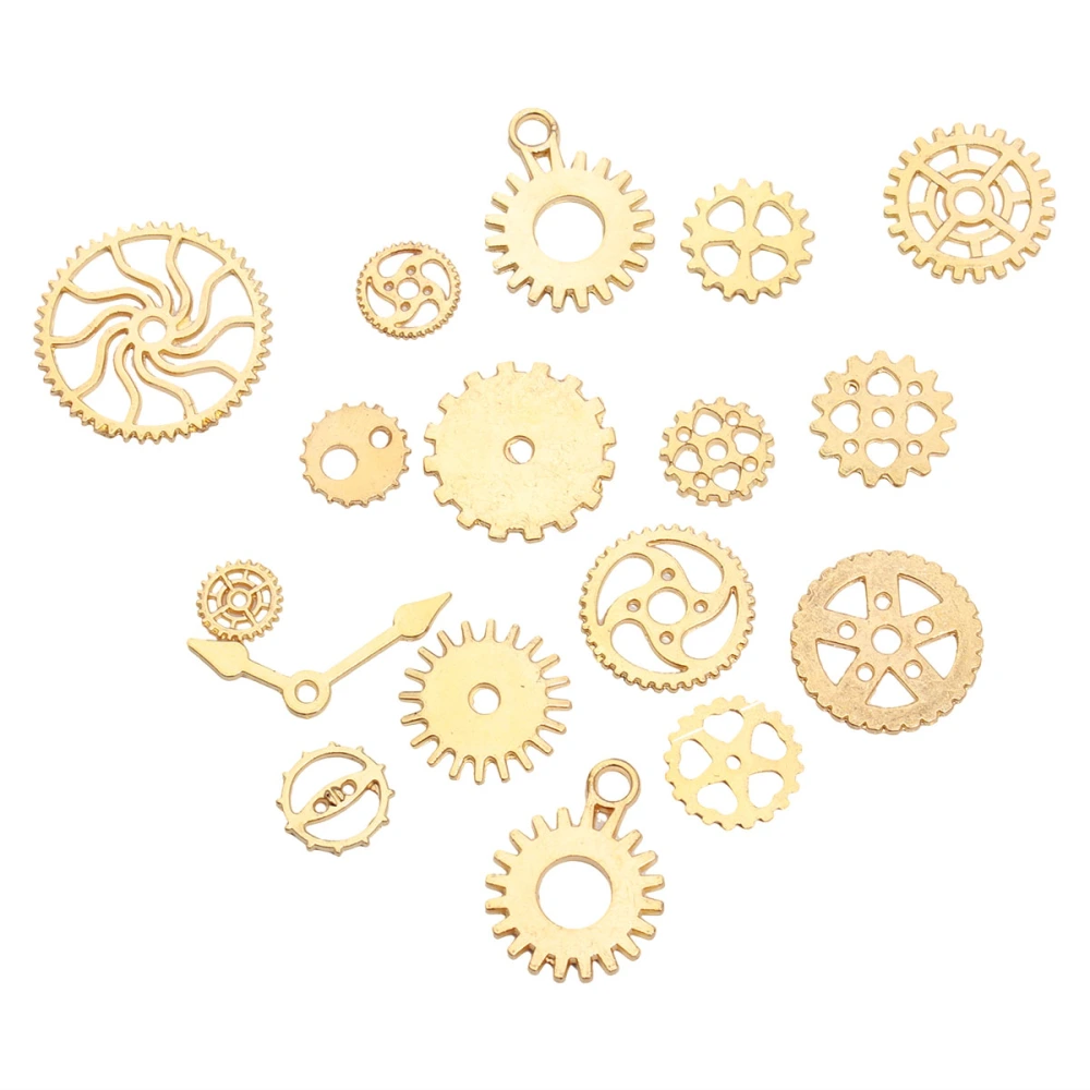 1 Pack of Mechanical Gear Steampunk Gear Toothed Gear DIY Accessory Antique Gear Vintage Pendant Wrist Watch Alloy Gear (Golden, 100 grams)