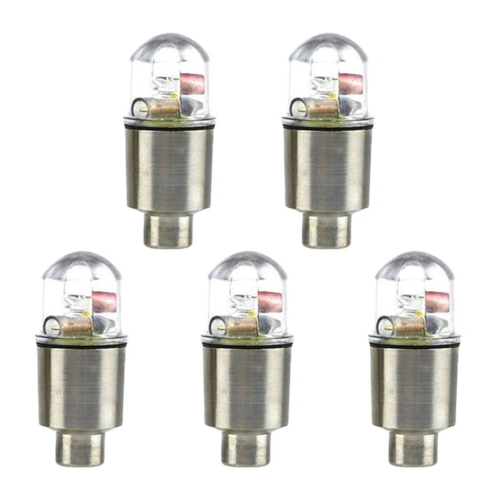 5pcs Bike LED wheel lights Tire Tyre Neon Cycling Car Caps Firefly Spoke Flash Light Lamp (Seven Colors Light)