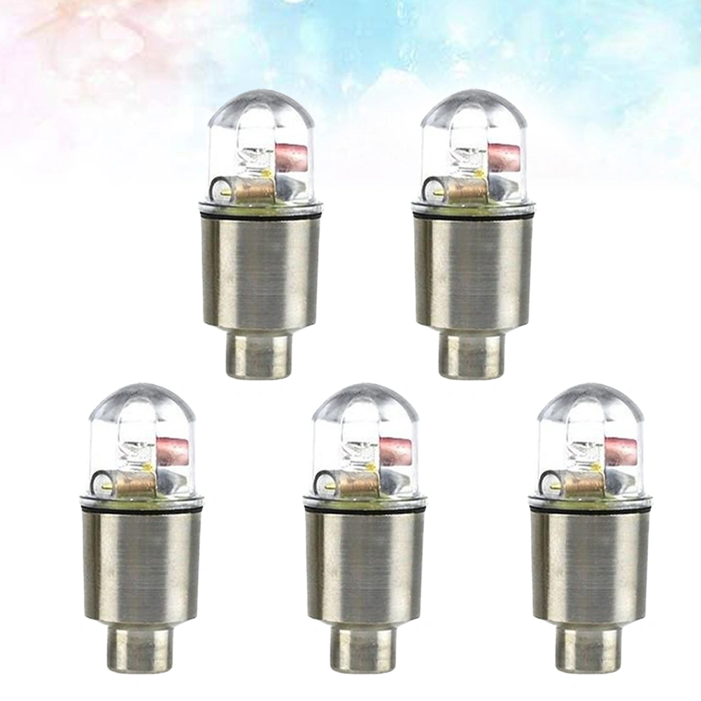 5pcs Bike LED wheel lights Tire Tyre Neon Cycling Car Caps Firefly Spoke Flash Light Lamp (Seven Colors Light)