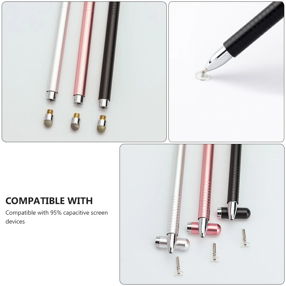 1pc Magnetic Capacitance Pen Stylus Pen 2-in-1 Multifunctional Stylus Pen (Black)