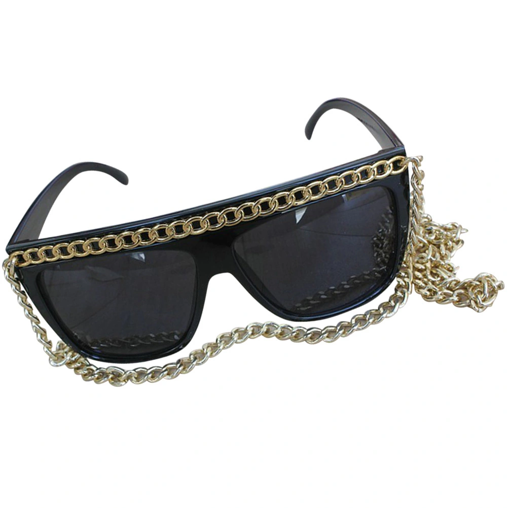 Funny Novelty Gold Chain Party Glasses Eyeglasses Halloween Night Party Glasses Strap Holder Photo Prop