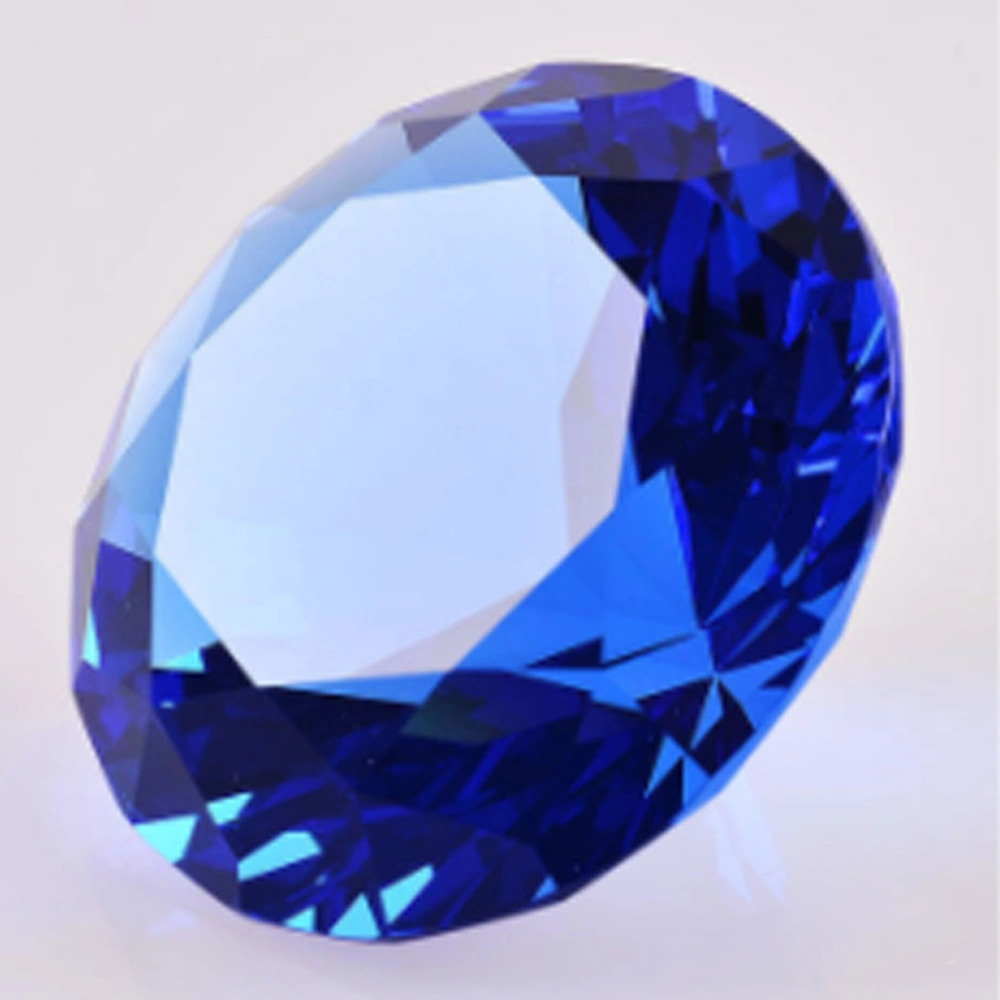 60mm Artificial Crystal Diamonds Decorative Diamond Ornament for Wedding Home Bridal Shower (Blue)