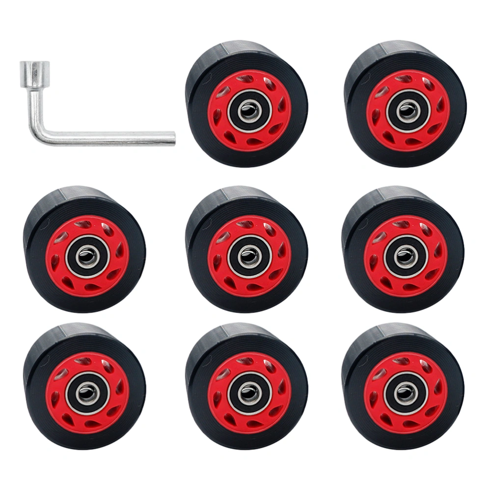 1 Set Double Row Roller Skates Wheel 95A Skates Wheel Line Wheel for Roller Skates