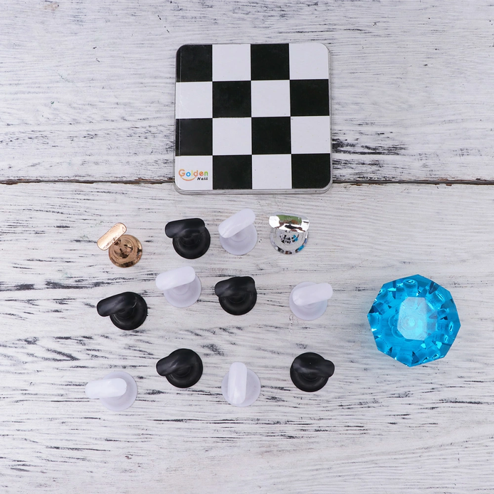 1 Set Nail Tips Practice Display Stand Checkerboard Magnetic Stuck Crystal Holder Chessboard Design for False Nails Tips