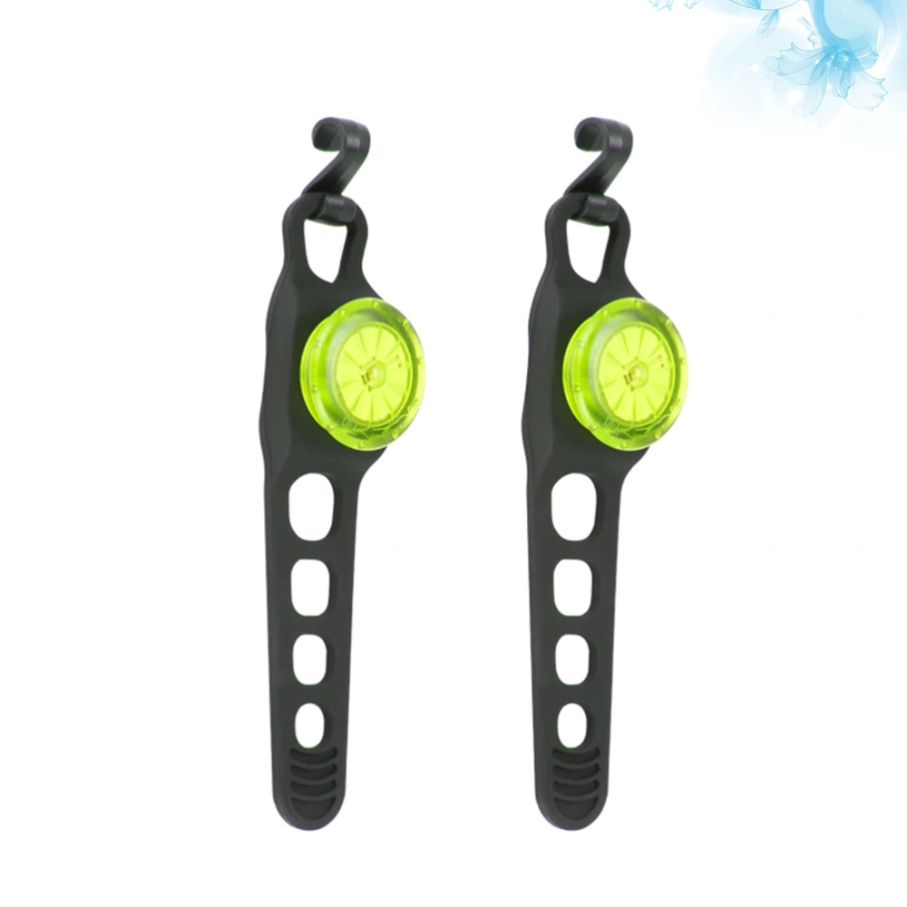 2pcs Taillight Warning Light Night Warning Light Highlight Waterproof Taillight (Green)