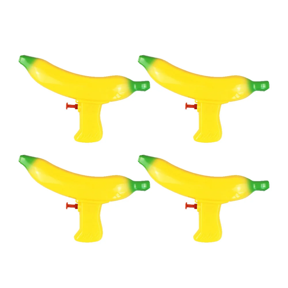 4pcs Banana Shape Water Soaker Toys Cartoon Play Water Toy Funny Summer Beach Playthings for Kids Children