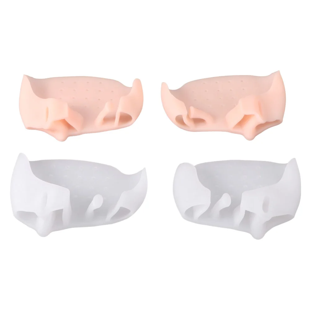 2 Pairs Foot Front Cushions Valgus Toe Correctors Toe Orthotic Separator Foot Care Supplies for Male Female