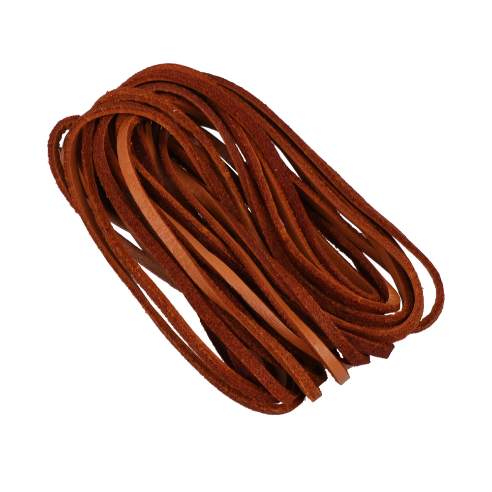 5 Meters 3mm Cowhide Leather DIY Jewelry Cords Hanging Lanyard Ropes DIY Accessories Supplies for Bracelet Necklace Beading Jewelry Making (Khaki)