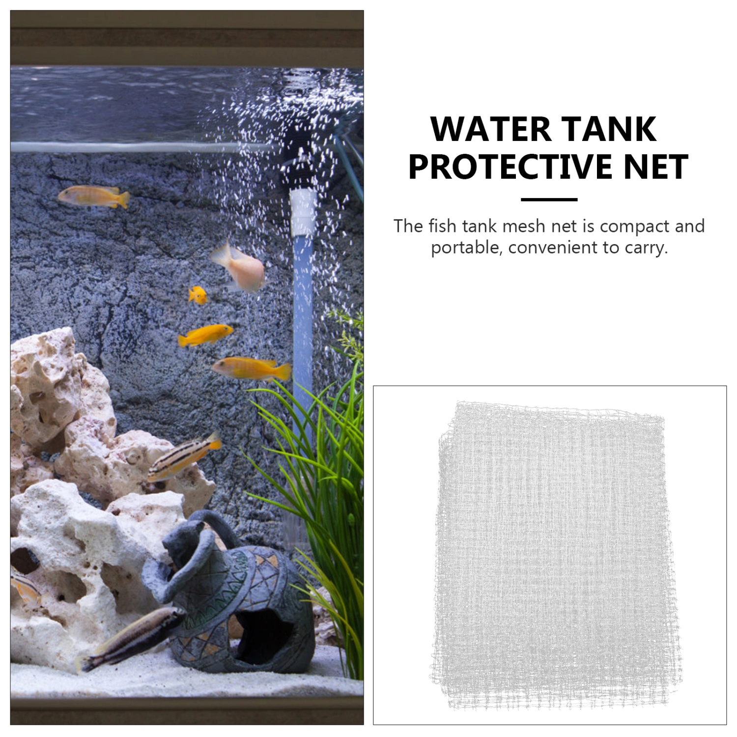 2pcs Aquarium Nets Fish Escape-proof Meshes Fish Tank Anti-Jumping Nets