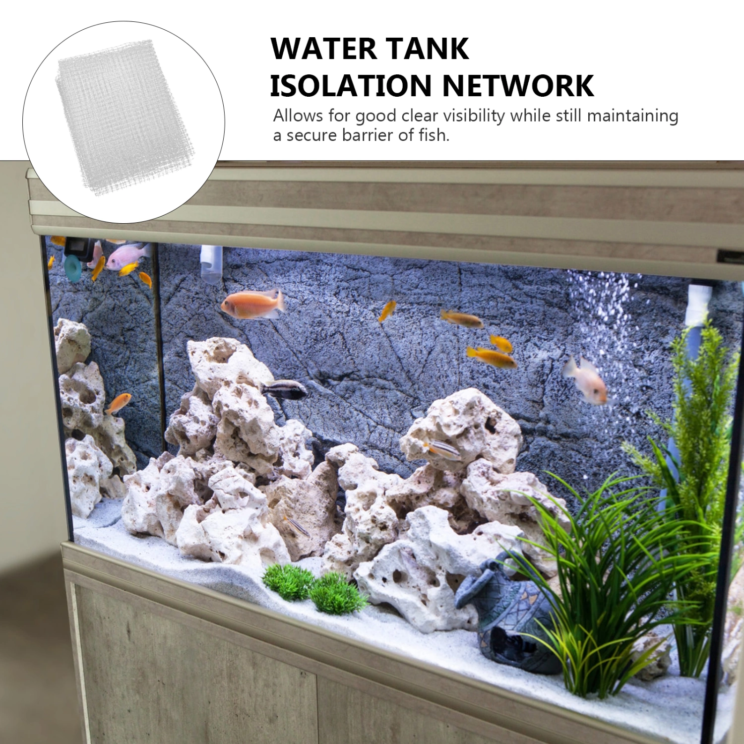 2pcs Aquarium Nets Fish Escape-proof Meshes Fish Tank Anti-Jumping Nets