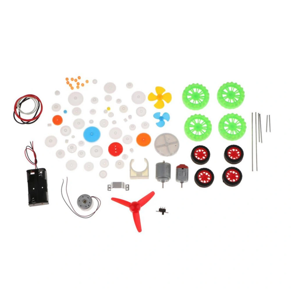 69pcs Durable Plastic Gear Package Parts Motor Spindle Wheel Gear Assortment Set for DIY Mechanical Model Gear Toy Car Accessories