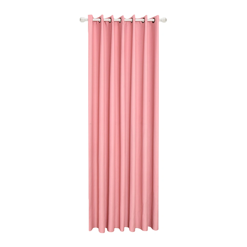 Ultra Sleep Well Energy Saving Thermal Insulated Textured Thick Linen Pair Curtains Blackout Curtains Room Darkening Curtains Textured Grommet Window Curtains for Living Room Size 100*130 (Pink)