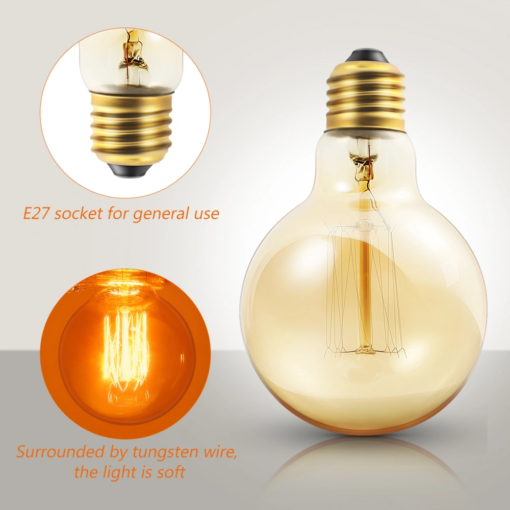 LEDMOMO E27 Bulb 40W 220V G80 Vintage Light Bulbs for Chandeliers Sconces Light Home Light Fixtures