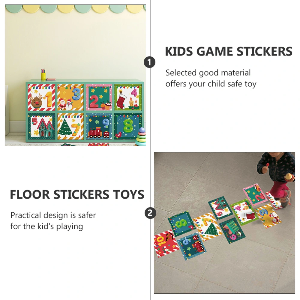 1 Set of Hopscotch Stickers Self-adhesive Children Playroom Floor Stickers Toys