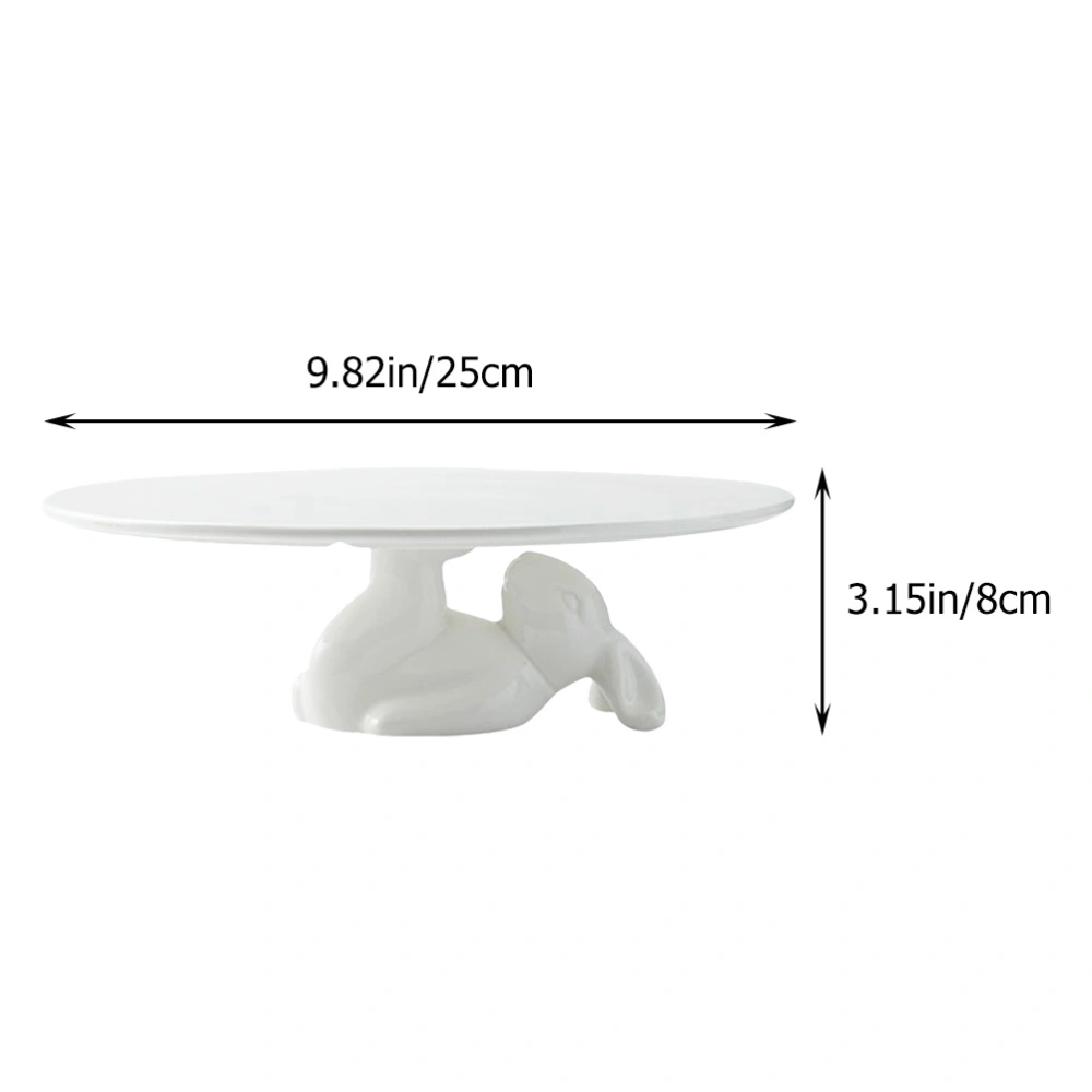 1 Set of Creative Cake Display Stand High Base Cake Tray Party Cake Holder (White)