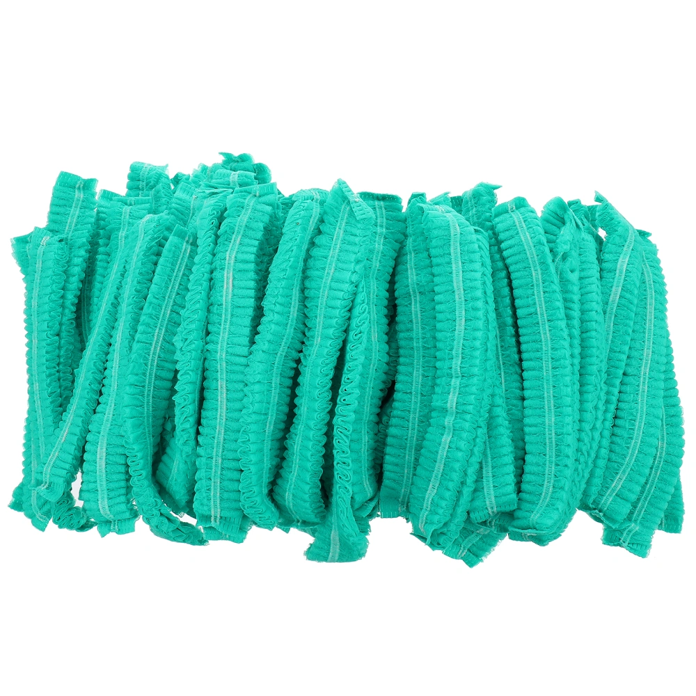 100pcs Disposable Bouffant Caps Elastic Hair Net Non-Woven Hair Head Cover