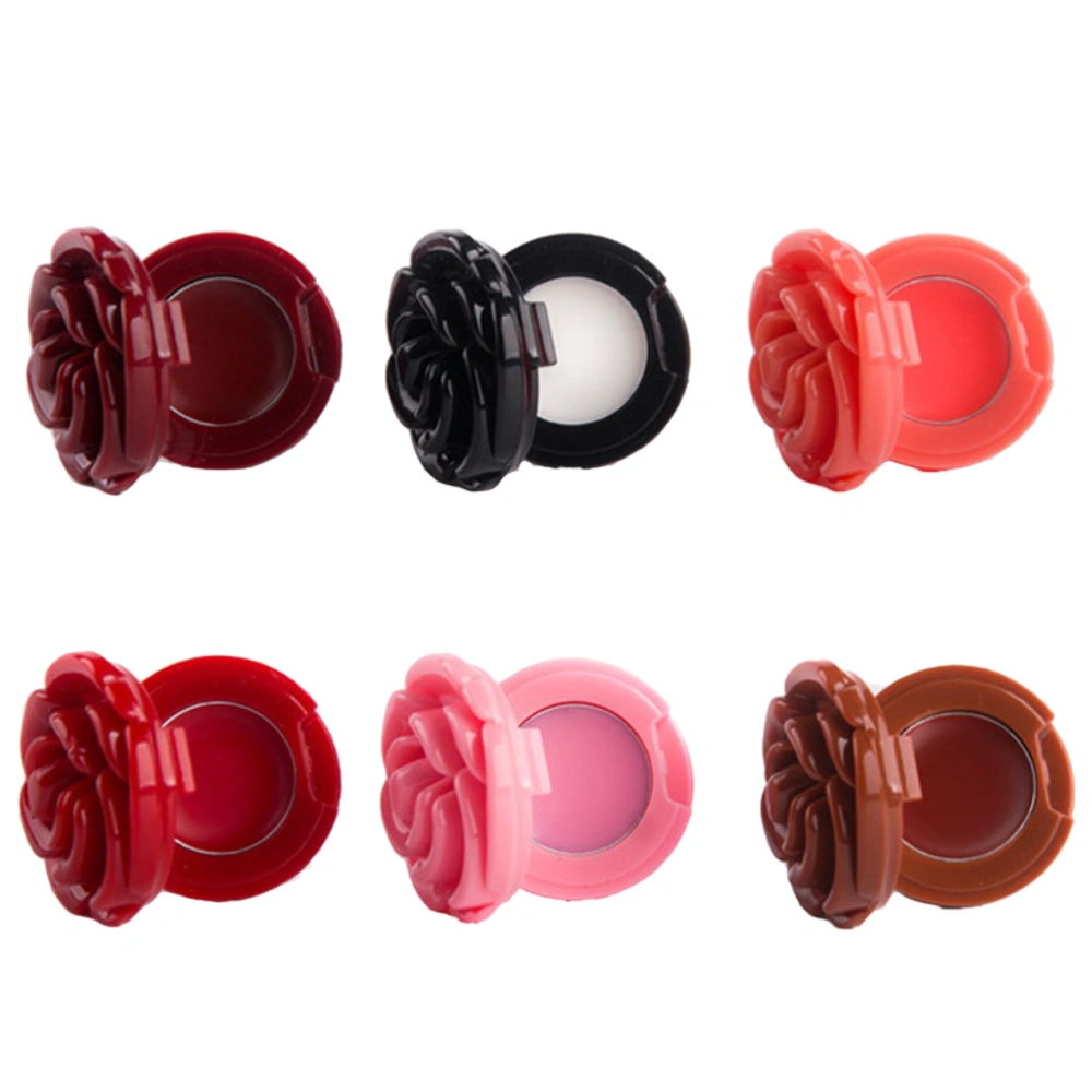 6PCS Lovely Empty Flower Shape Refillable Container Case for Beauty Cosmetic Lipstick Lip Balm Eyeshadow Blusher