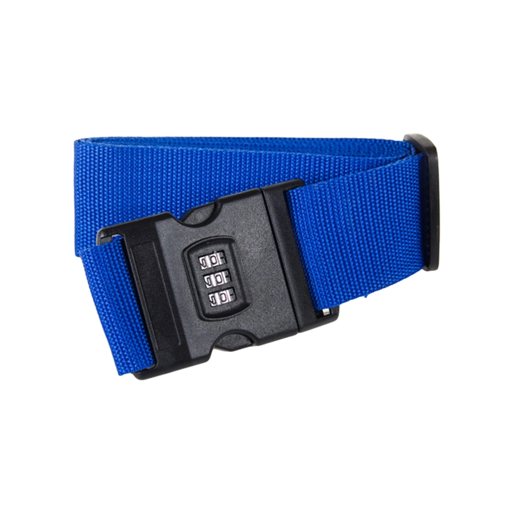 Luggage Straps Adjustable Safety Suitcase Belts Travel Bag Accessories with Combination Lock for Tourists Businessmen(Blue)