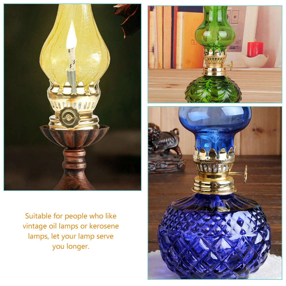 3 Sets Oil Lamp Burner Kerosene Lamp Part Kerosene Lamp Replacement Wick Burner