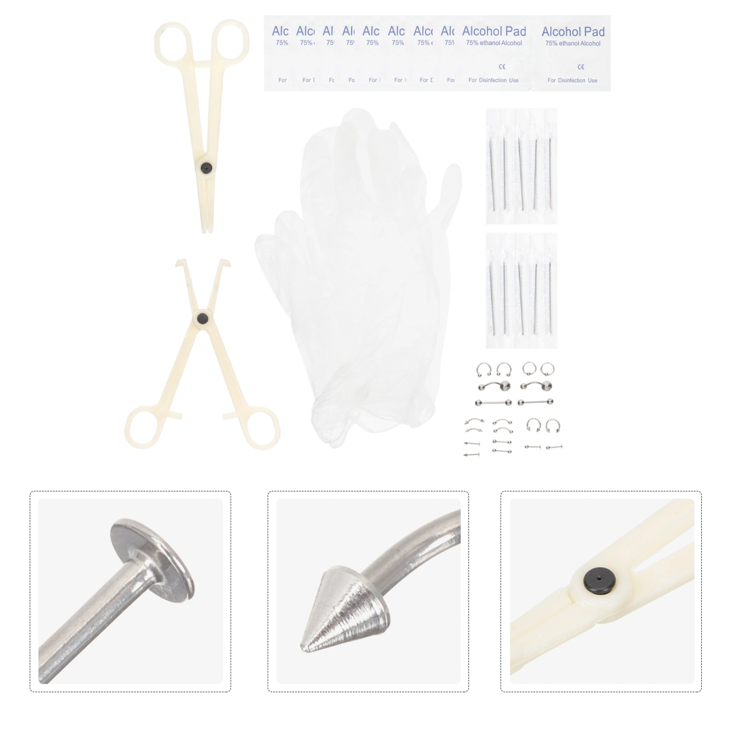 1 Set Piercing Tattoos Tool Diagonal Pliers Belly Ring Labret Piercing Tools