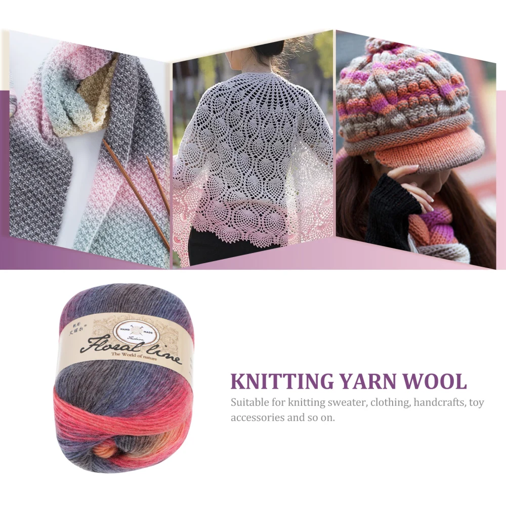 1 Roll of Knitting Wool Crochet Knitting Yarns Wool DIY Hand-knitted Sweater Yarn