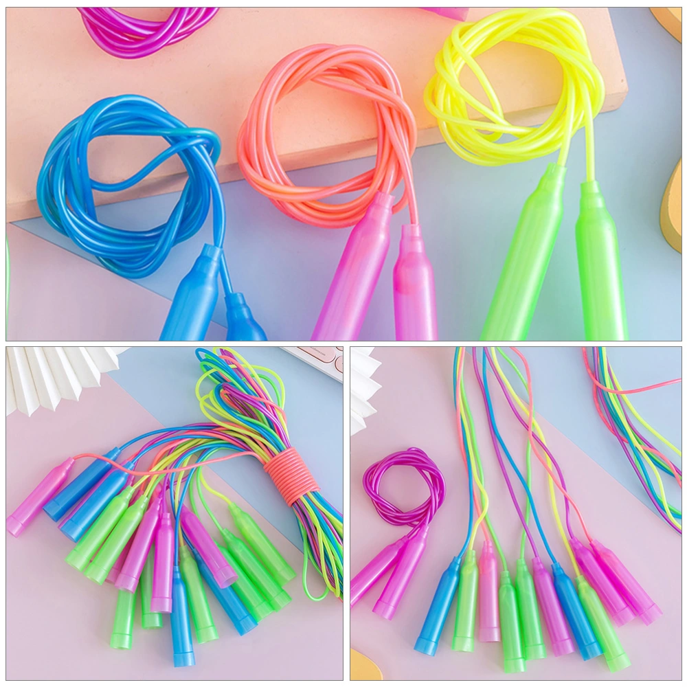 8pcs Kids Adjustable Length Ropes Plastic Handle Jumping Ropes Skipping Ropes