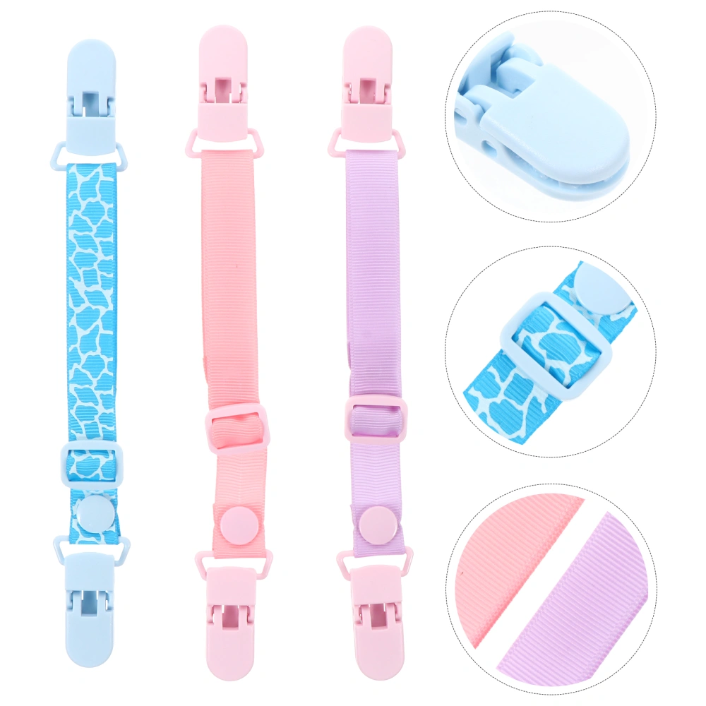 3Pcs Multi-Purpose Baby Kids Bib Holder Napkin Clips Pacifier Fixing Clip