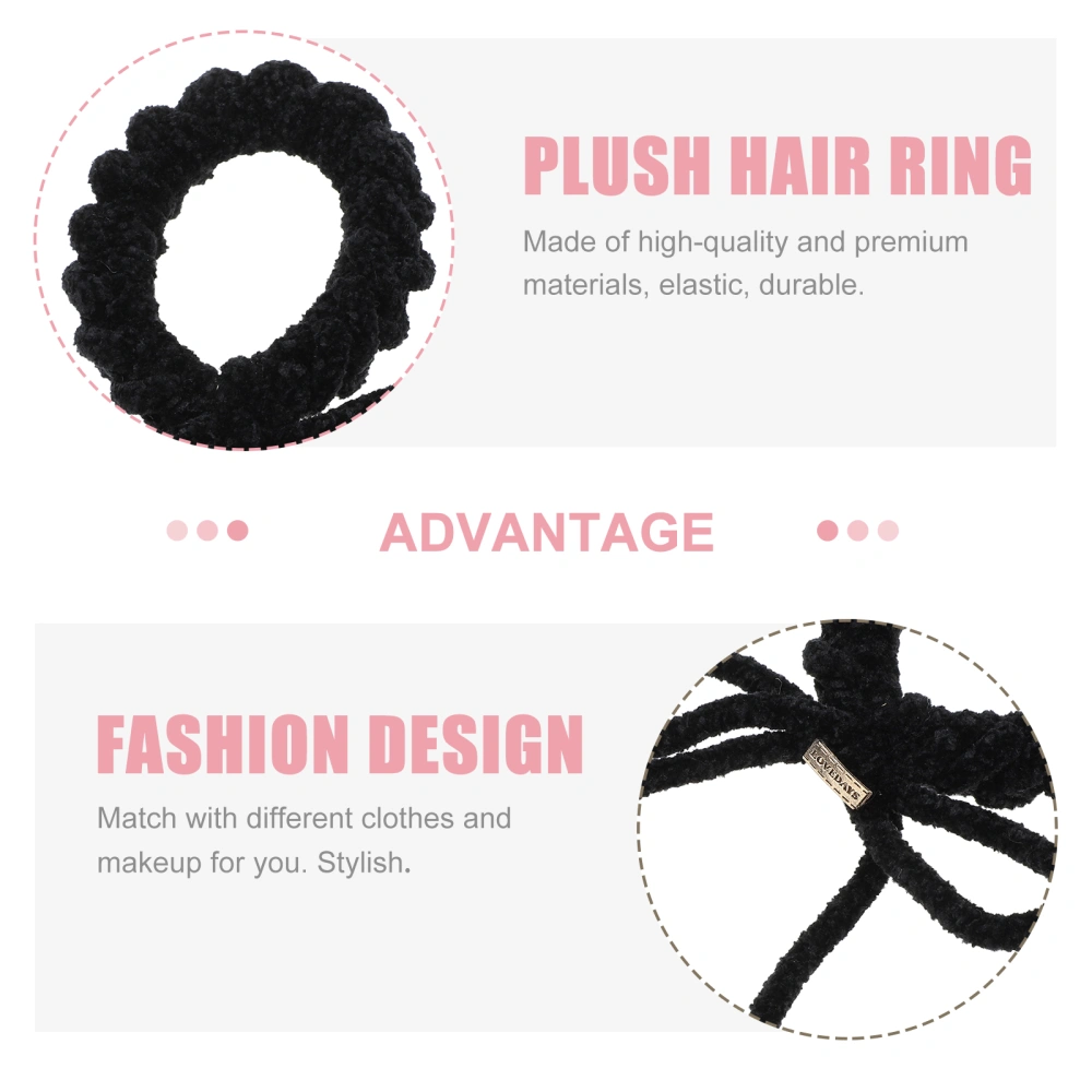 Elastic Plush Hair Rope Ponytail Hair Ring Plush Hair Scrunchy Hair Decor