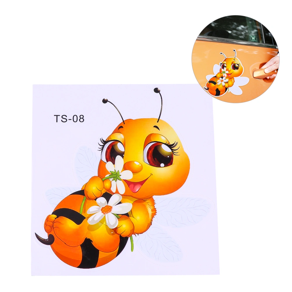 3pcs 3D Cartoon Bee Car Stickers Car Decal for Car Body Bumper and Window