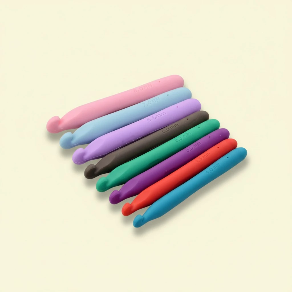 11pcs Single Head Crochet Hook Handle Crochet Hook Knitting Crochet Needle Woolen Knitting Tools (2mm 2.5mm 3mm 3.5mm 4mm 4.5mm 5mm 5.5mm 6mm 7mm 8mm)