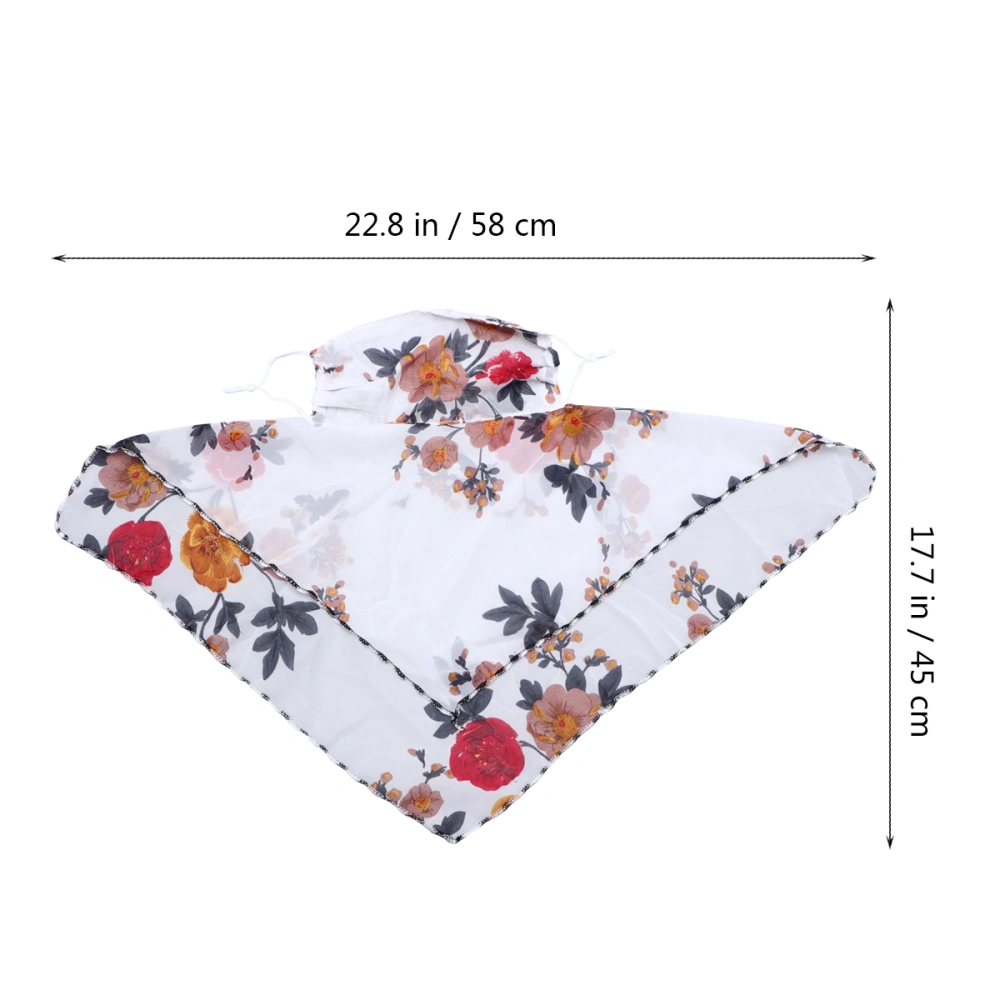 1pc Summer Sunscreen Mask Outdoor Fashionable Chiffon Scarves Dustproof Face Mask Neck Cover for Outdoor