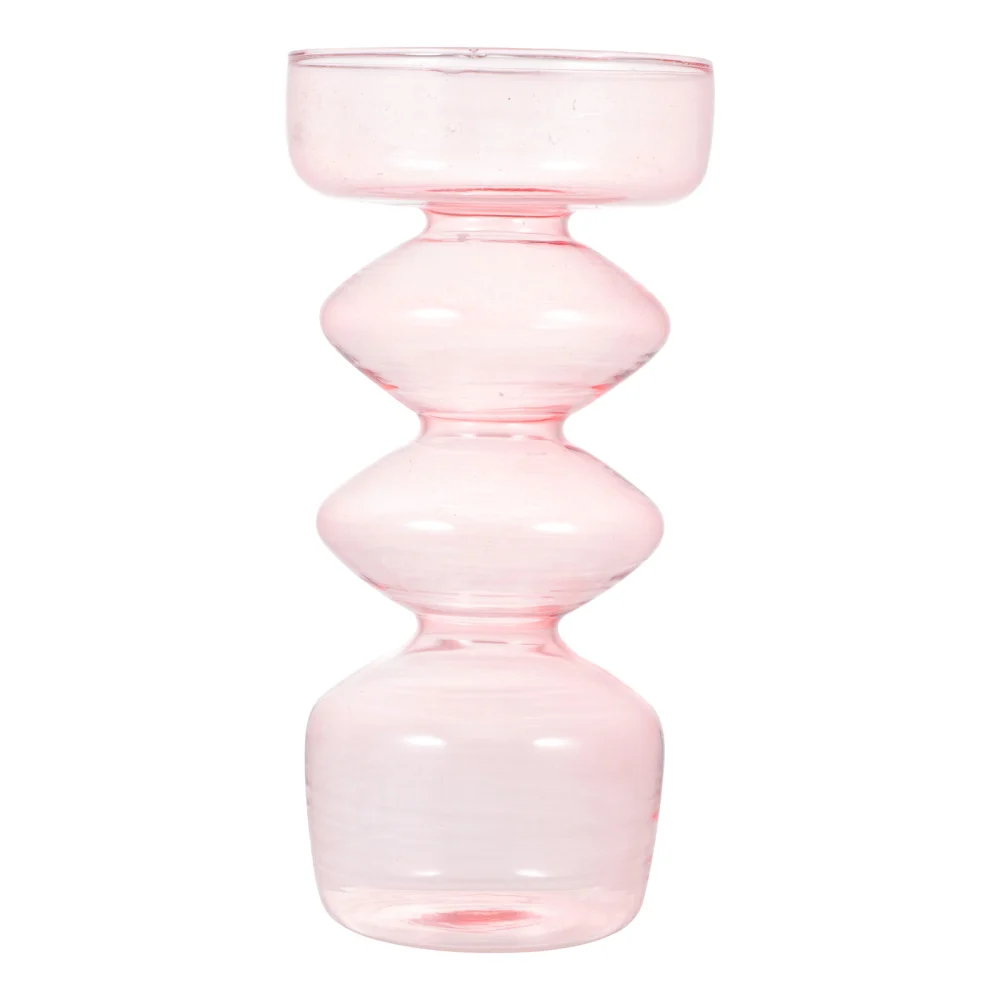 1pc Flower Vase Flower Arrangement Holder Glass Vase Office Desktop Ornament