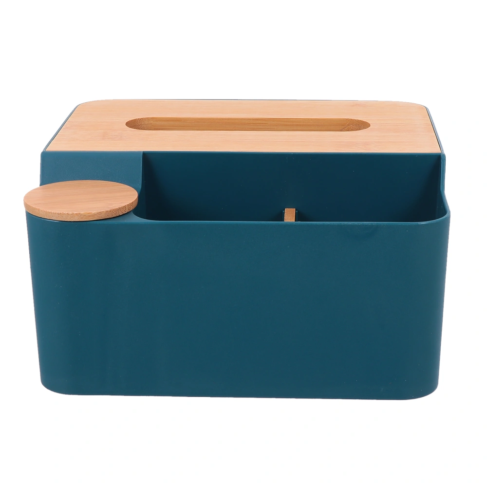 1Pc Desktop Compartment Tissue Box Hotel Tissue Box Multi-purpose Storage Box