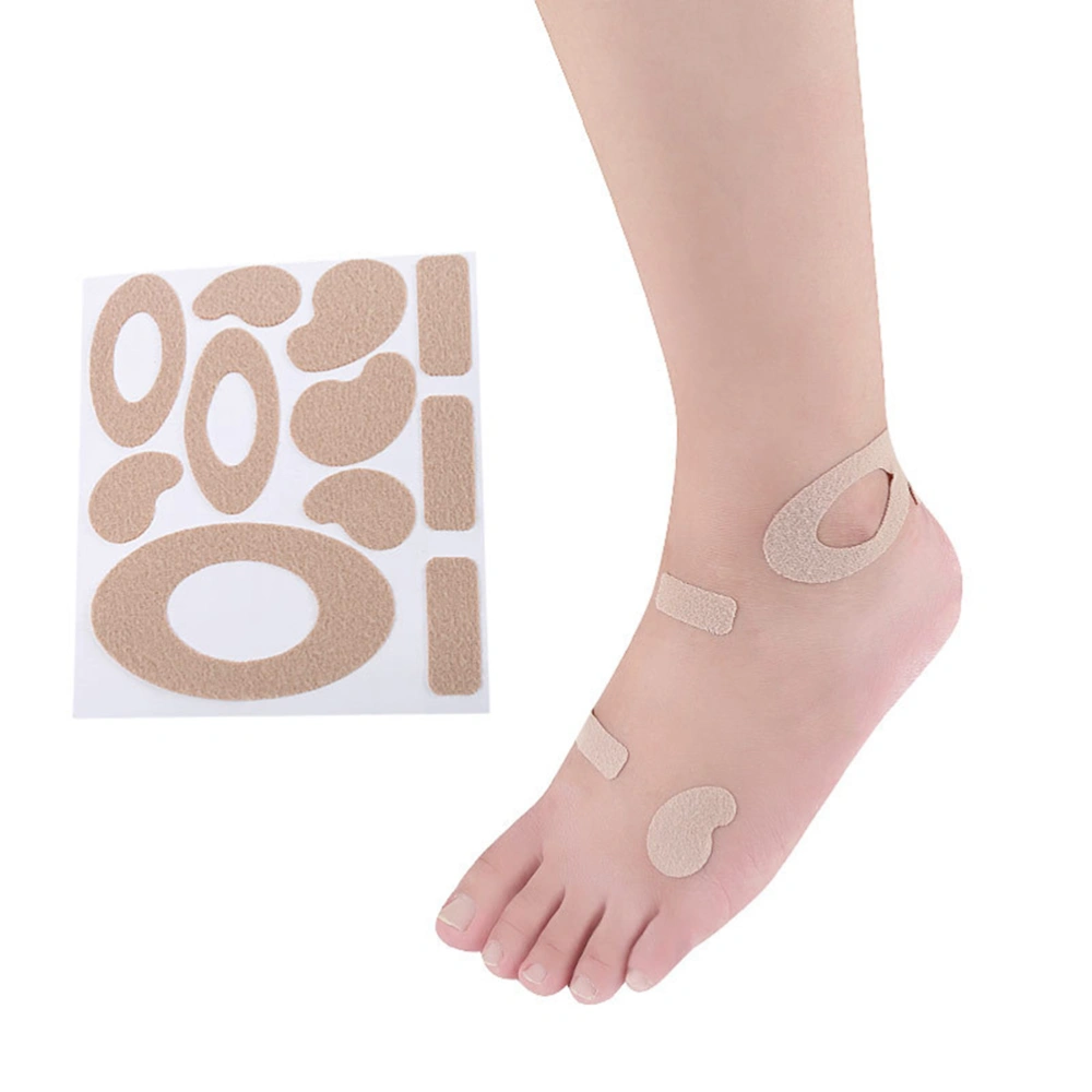 10 Sheets Anti-wear Foot Pastes Flannelette Instep Protectors DIY Foot Stickers Blister Resistant Heel Pads