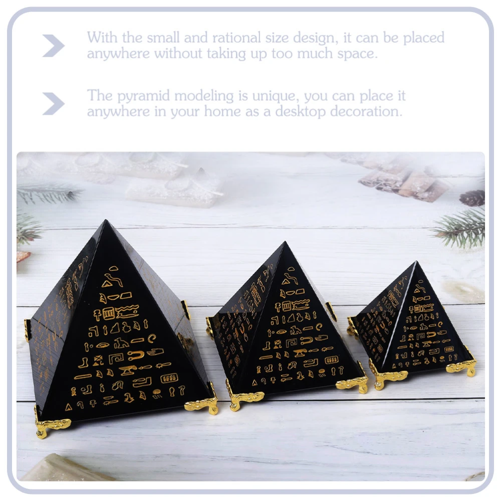 Crystal Pyramid Adornment Decorative Scriptures Pyramid Crystal Ornament